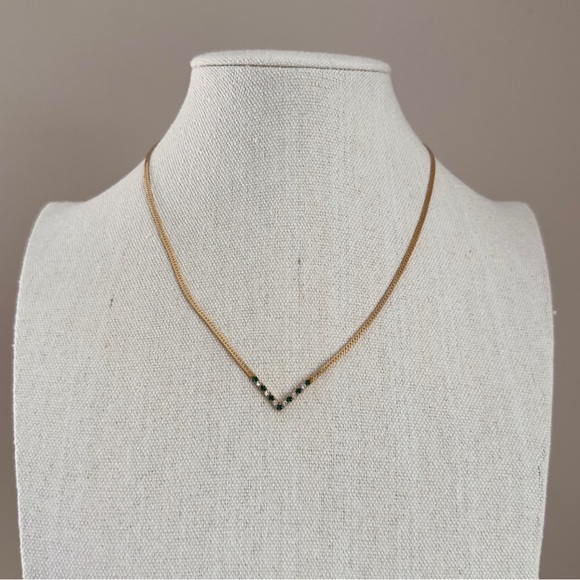 Vintage Avon Gold Tone with Rhinestone Necklace - Picture 4 of 7